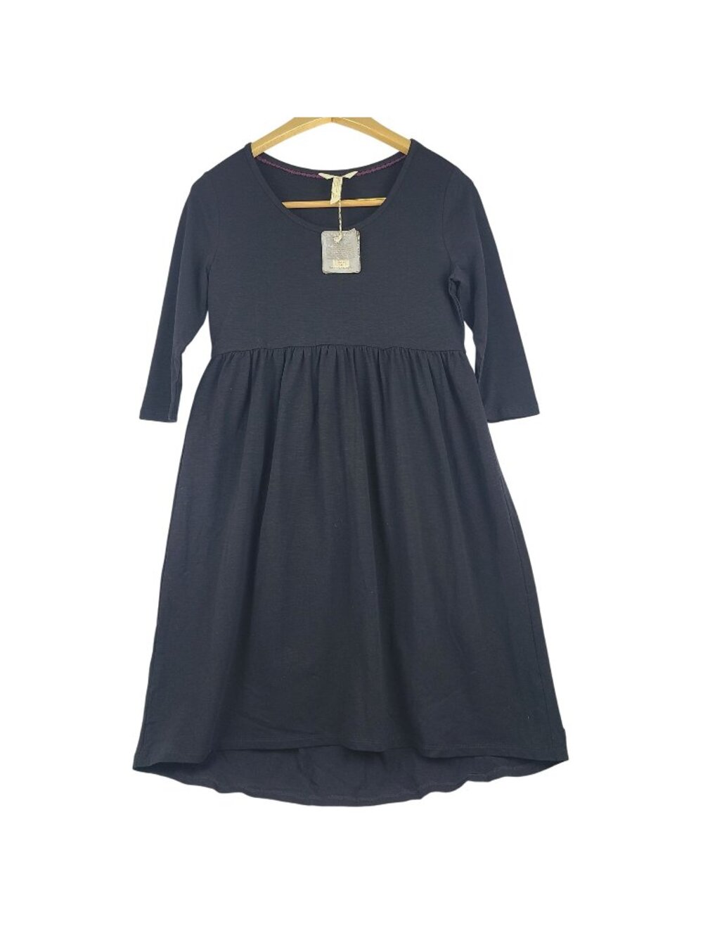Matilda Jane Discovery Woman Black Dress Fit Flare 3/4 Sleeves Small NEW